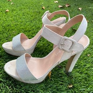 Cream Madden Girl embellished heels
